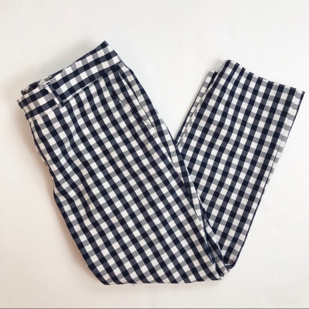 Banana Republic Gingham Checkered Crop Pants